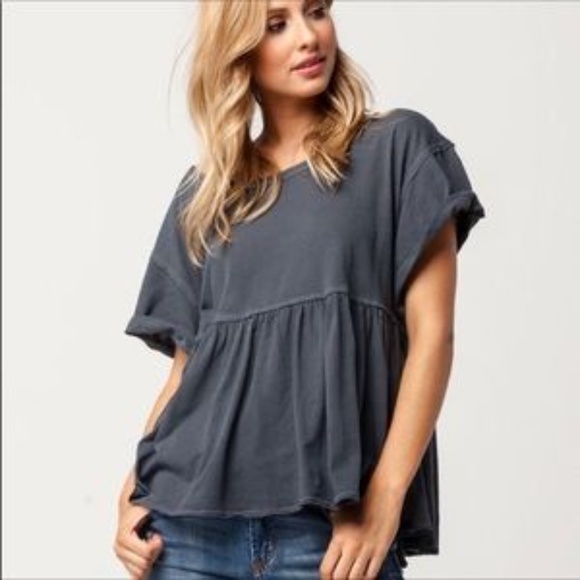 Free People Tops - Free People Odyssey Peplum Tee